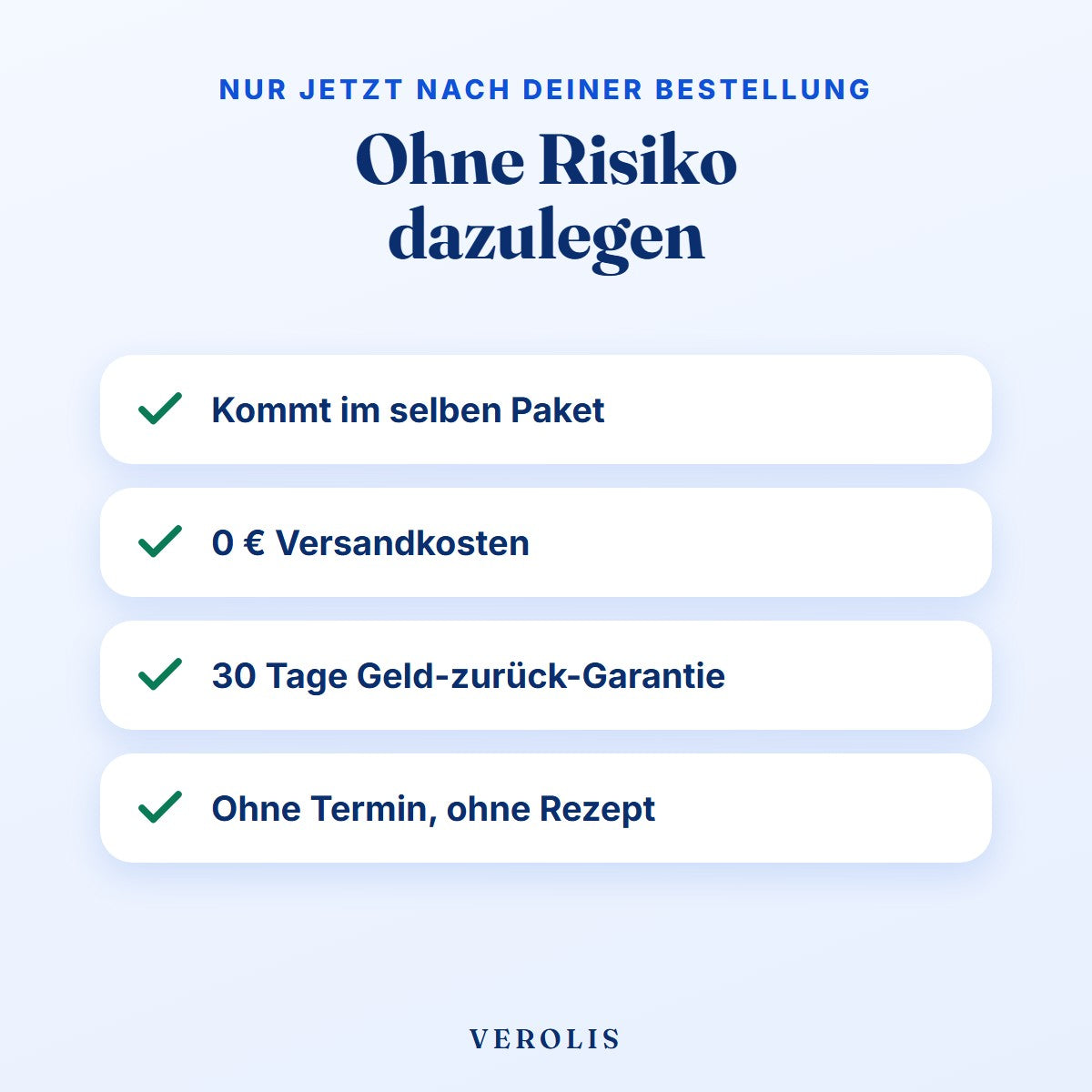 Im selben Paket, 0 € Versand, 30 Tage Geld-zurück-Garantie