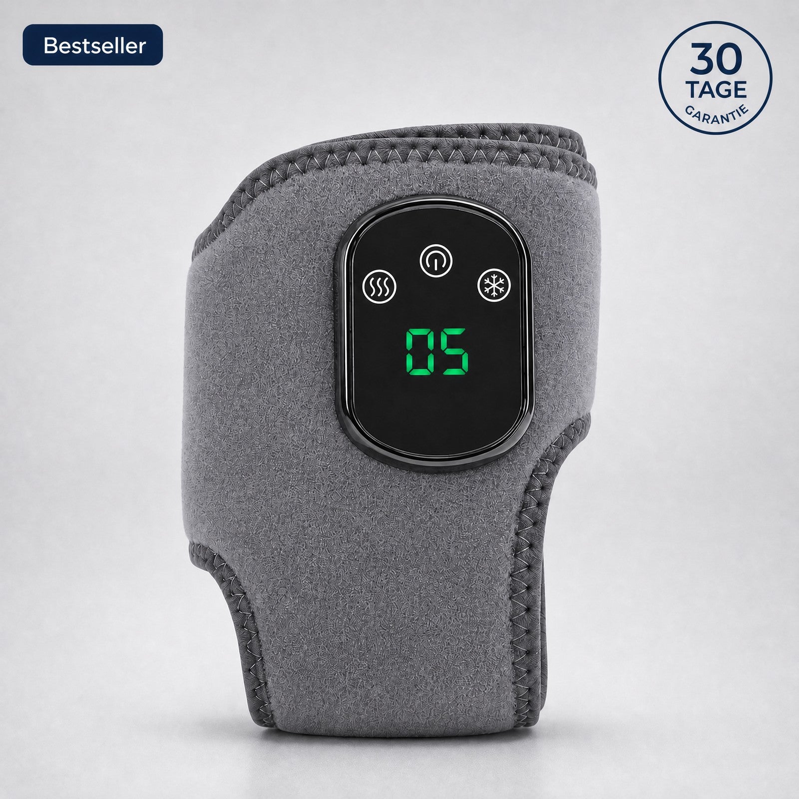 Verolis Wärme-Fußmassager, graue Manschette mit Steuereinheit, Bestseller mit 30 Tage Garantie